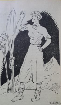 Alpiniste Tekening van alpiniste met ski's