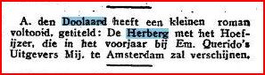 krantenbericht: Herberg voltooid