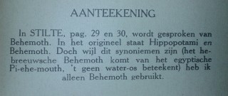 Behemoth en Hippopotami Noot van de vertaler