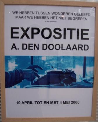 Poster expositie over A. den Doolaard, Apeldoorn 2006