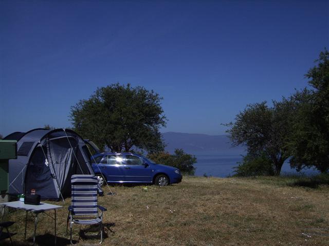Tent De tent aan het meer van Ohrid