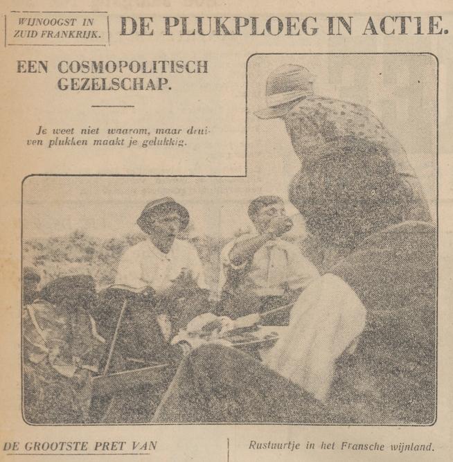 Zittende en drinkende arbeiders